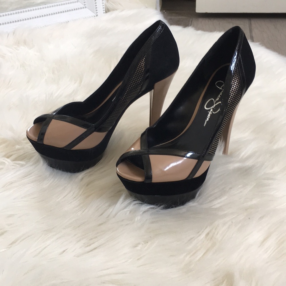 Jessica Simpson peep toe heels